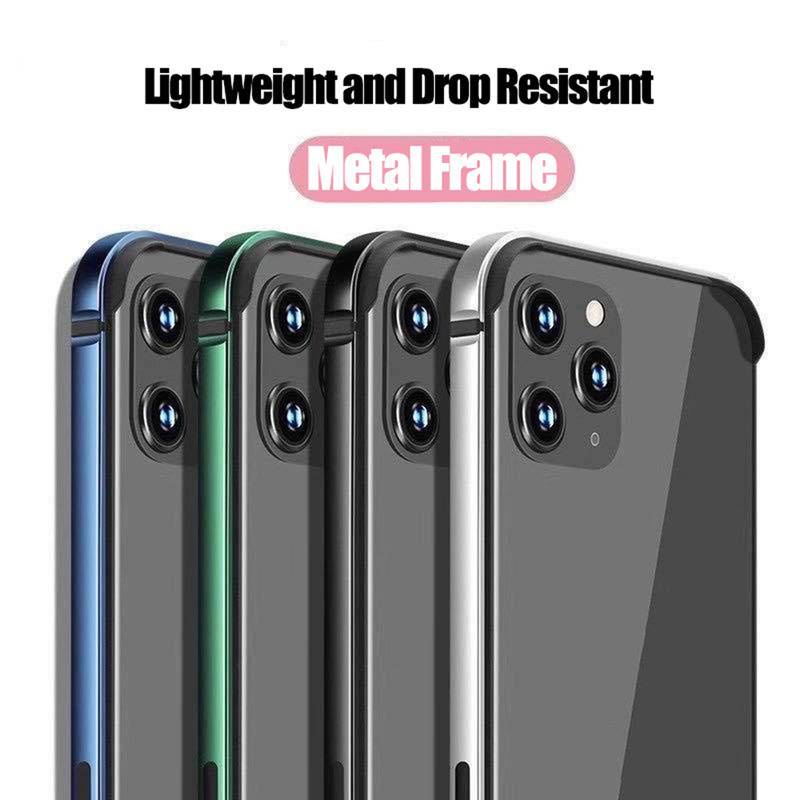 Casing Bumper Case Silikon + Aluminum Metal Untuk IPhone 14 Pro Max Plus