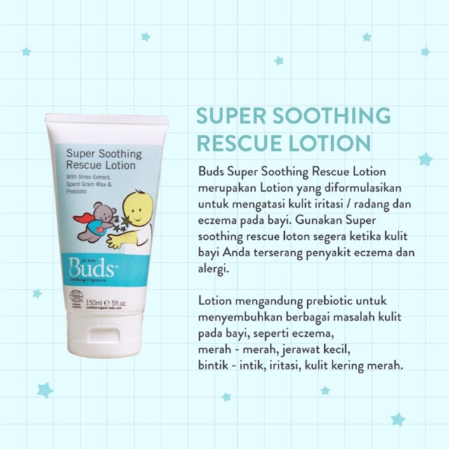 Buds Organic Super Soothing Rescue Lotion Bayi