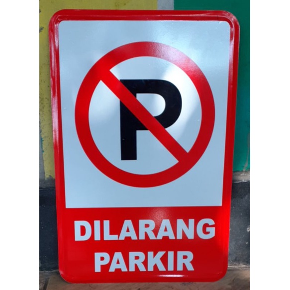 rambu AREA PARKIR costum ukuran/nama