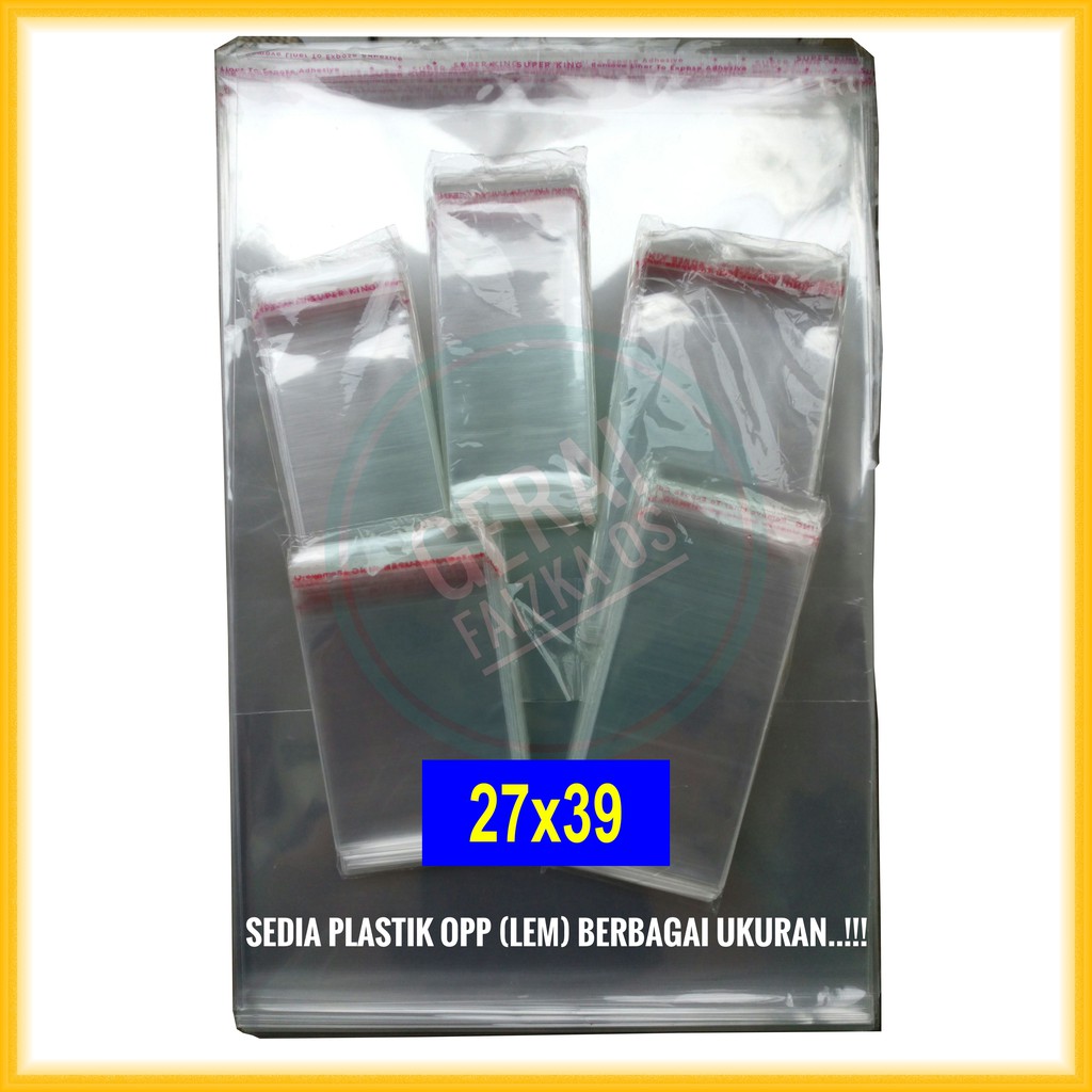 PLASTIK OPP SINGLE SEAL 27X39 | 33 MICRON