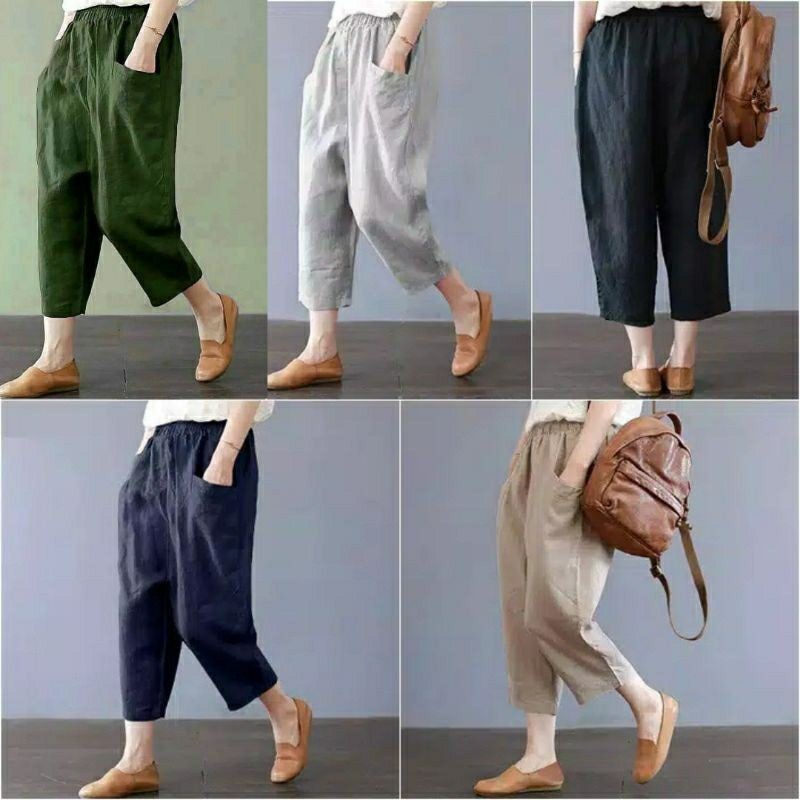 COD - WILLOW PANTS M L XL XXL CELANA WANITA BAHAN CELANA KOREA GB