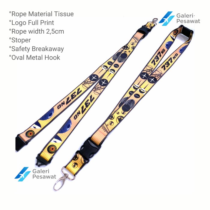 

Lucu Lanyard / Gantungan Tali Id Card 737 (Gold) Premium Trendi