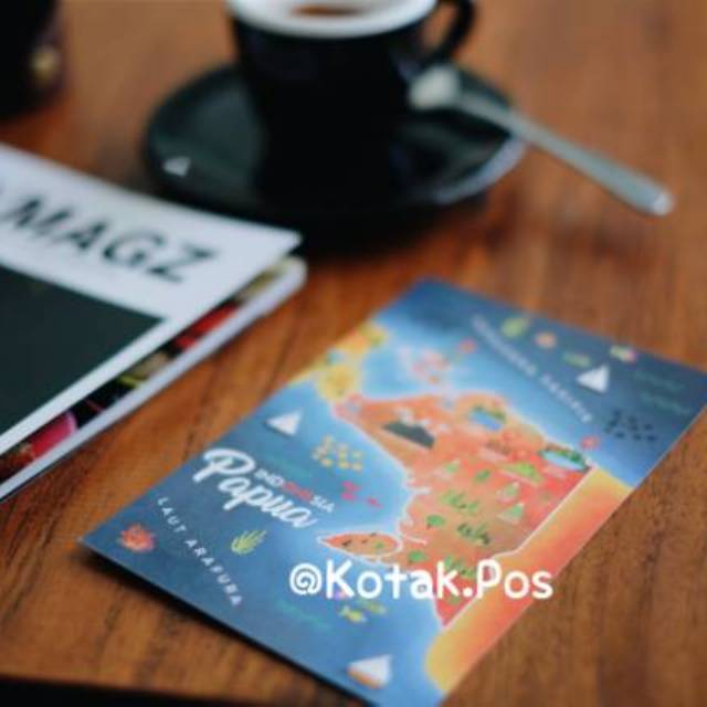 

PAPUA MAP CARD SERIES KARTU POS POSTCARD POSTCROSSING SURAT FILATELI MURAH GROSIR ILUSTRASI PETA