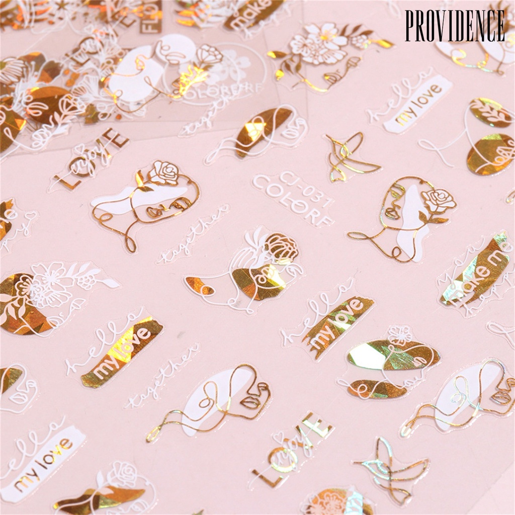 Providence Stiker Nail Art / Manicure Ultra Tipis Multi Motif Untuk Wanita