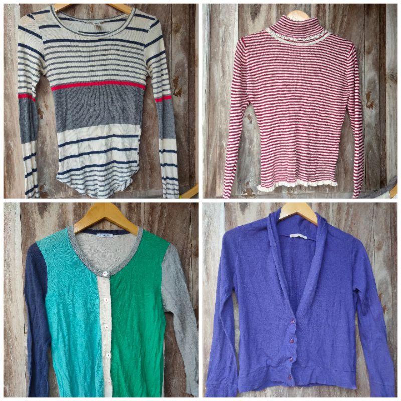 Outer rajut Atasan rajut lengan panjang sweater jaket outfit premium pl Preloved