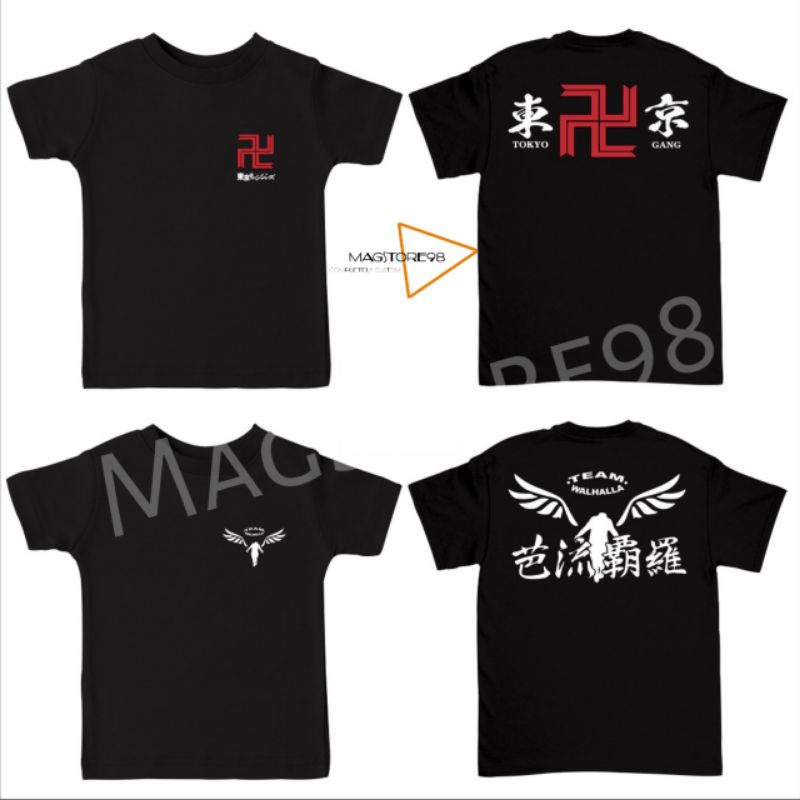 Kaos Anak TOKYO REVENGERS MANJI GANG TEAM VALHALLA FLAG Kaos Anime - Magstore