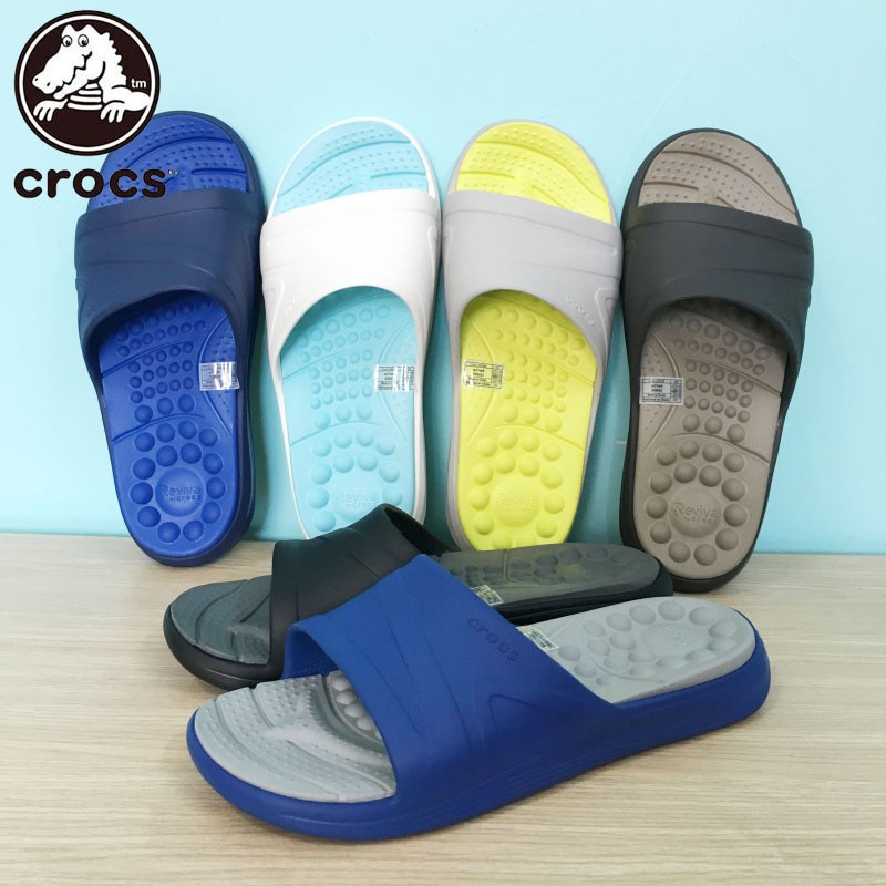 Crocs Sandal Selop Reviva Slide by Crocs Original Sandal Sendal Pria Wanita