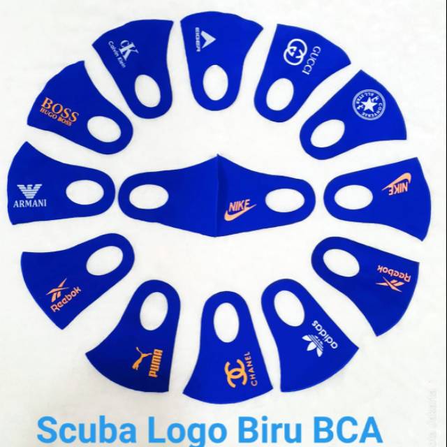Scuba Warna Biru Bca Logo Random Shopee Indonesia