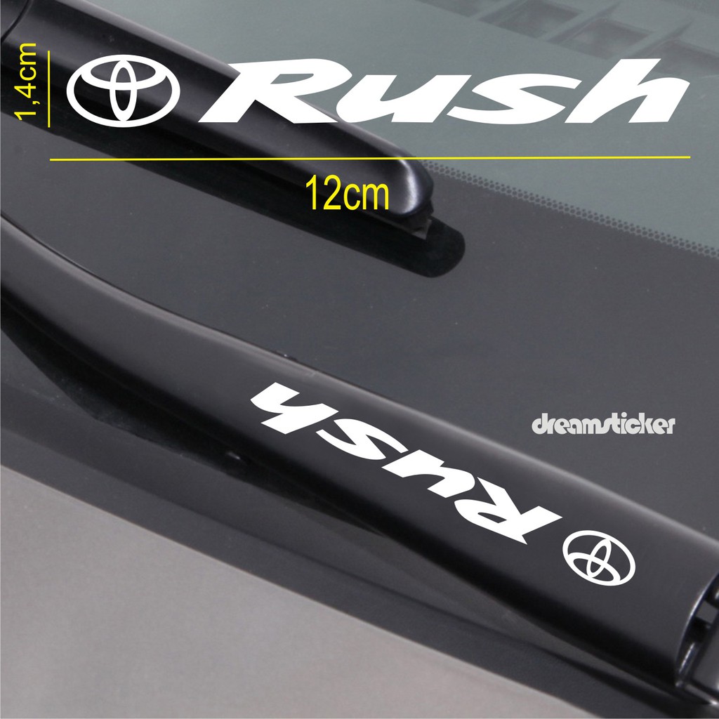 Sticker Wiper Mobil Toyota Rush 2buah Cutting Stiker Variasi