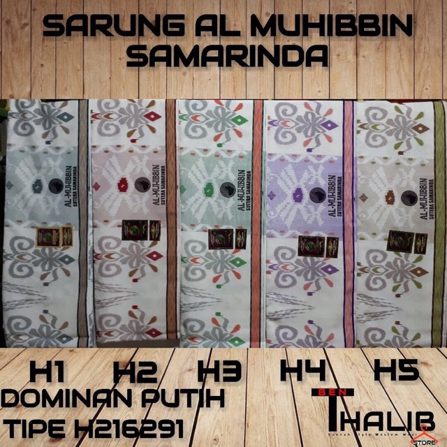 Sarung Sutera Samarinda Al Muhibbin Warna Dominan Putih Wangi Parfum
