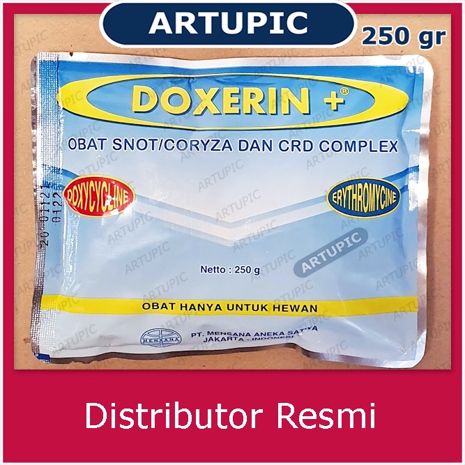 Doxerin Plus 250 gram Obat Snot Coryza CRD Complex Pernafasan Unggas Ayam Mensana Artupic