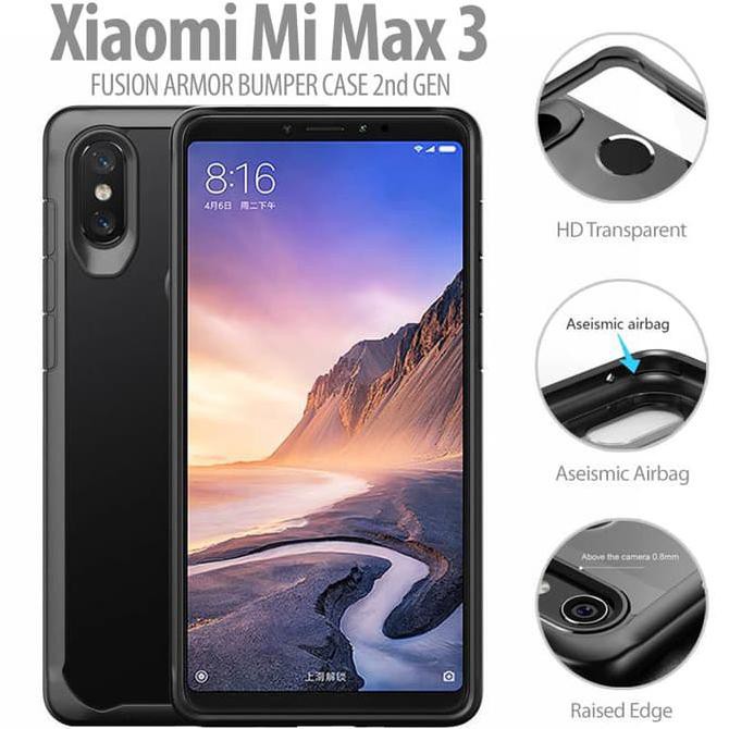 Xiaomi Mi Max 3 - Fusion Armor Bumper Case 2Nd Gen