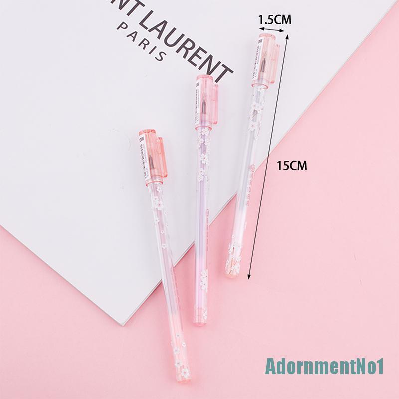 (AdornmentNo1) 4pcs Pulpen Gel Motif Bunga Sakura Untuk Kantor