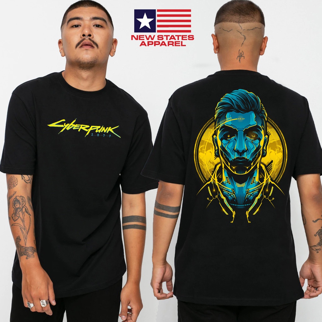 KAOS GAME CYBERPUNK 2077 T-SHIRT NSA NEW STATES APPAREL BIG SIZE JUMBO 2XL 3XL 4XL