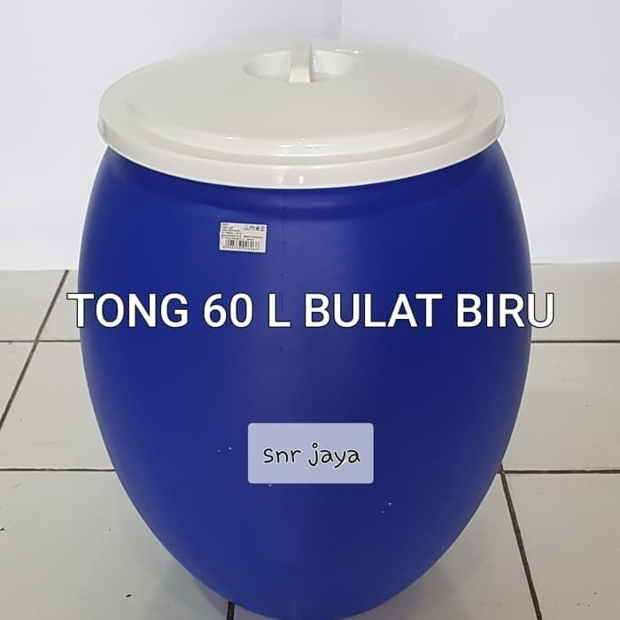 Tong air gentong air 60 liter bulat biru green leaf GOJEK GRAB