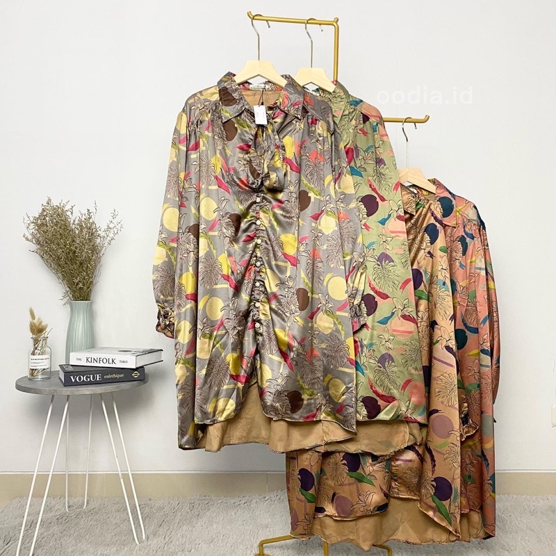 TUNIK SATIN SILK - LORI TUNIC