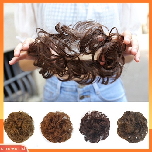 Wig Rambut Ekstensi Model Gelombang Messy Elastis Untuk Wanita