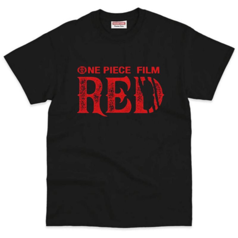 T-SHIRT BLACK DISTRO ONE PIECE RED FILM