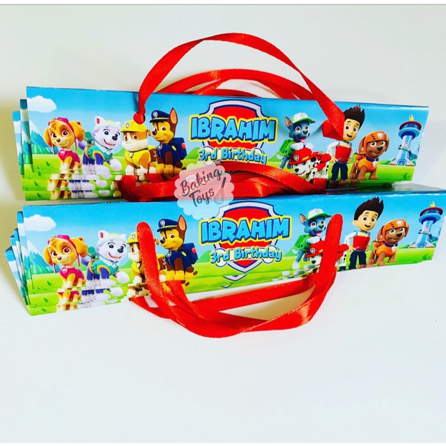 

Kemasan Goodie Bags / Hampers / Plastik Goodie Bags / Bingkisan Ultah / Pawpatrol / Paw Patrol