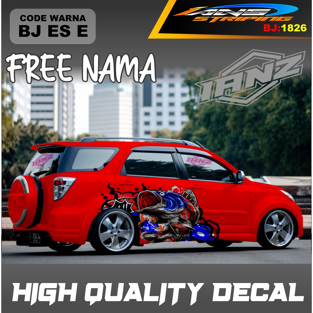 DECAL STIKER MOBIL TERIOS / STIKER MOBIL GRAND LIVINA / VARIASI STIKER MOBIL AVANZA / STIKER MOBIL XENIA / STIKER MOBIL