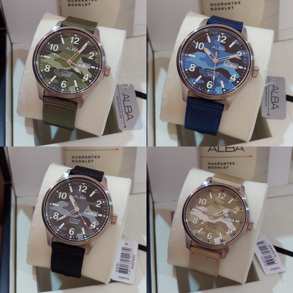 ALBA AL42 NYLON JAM TANGAN PRIA AUTOMATIC ORIGINAL ORI