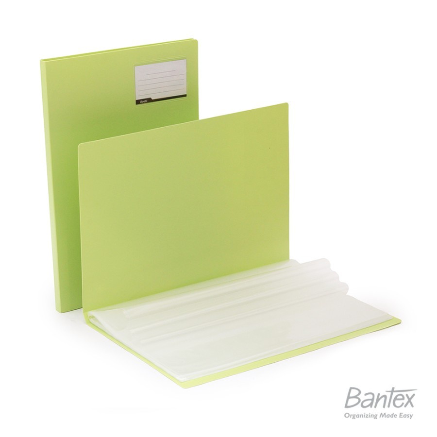 Bantex Display Book Clear Holder Folio F4 3183 Pastel Color - 20 Sheet