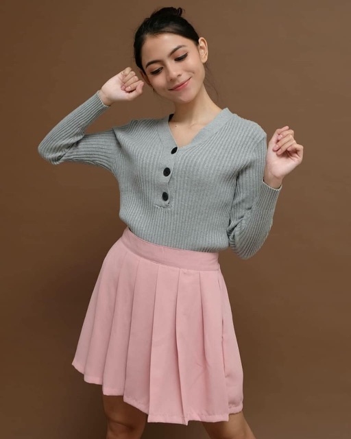 SWEATER RAJUT BODY FIT K3 SWEATER YESSI MODEL TERBARU-4