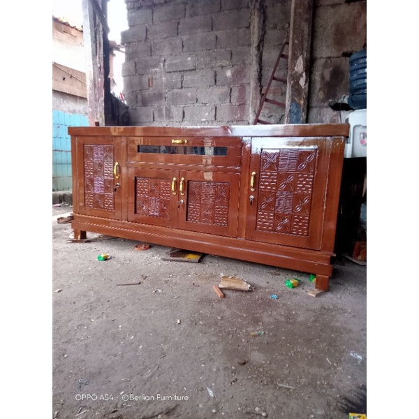 bufet tv datar jati berkualitas