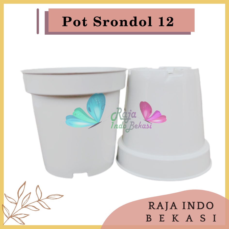 Pot Tinggi Srondol 12 PUTIH - Pot Tinggi Usa Eiffel Effiel 18 20 25 Lusinan Pot Tinggi Tirus 15 18 20 30 35 40 50 Cm Paket murah isi 1 lusin pot bunga plastik lusinan pot tanaman Pot Bibit Besar Mini Kecil Pot Srondol