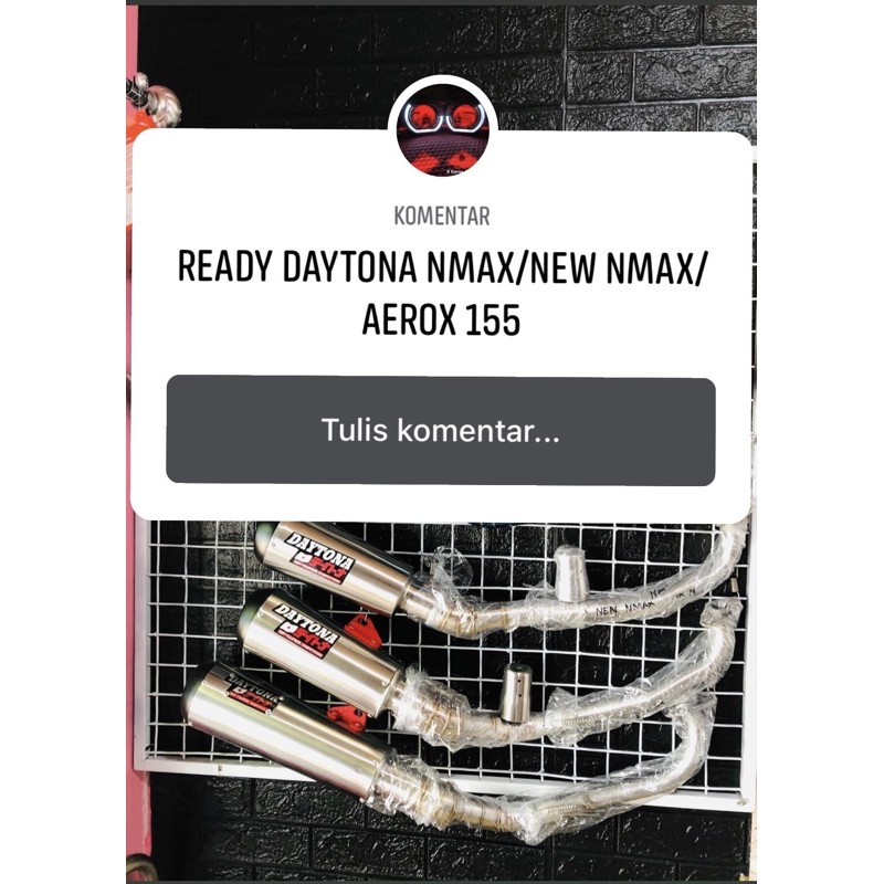 knalpot Daytona Nmax/New Nmax / Aerox 155