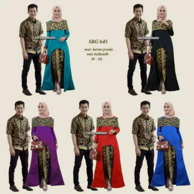 Batik SRG 645 Katun Prada mix Balotelli Batik Setelan Pria Wanita Gamis Busana Muslim Batik Syarii
