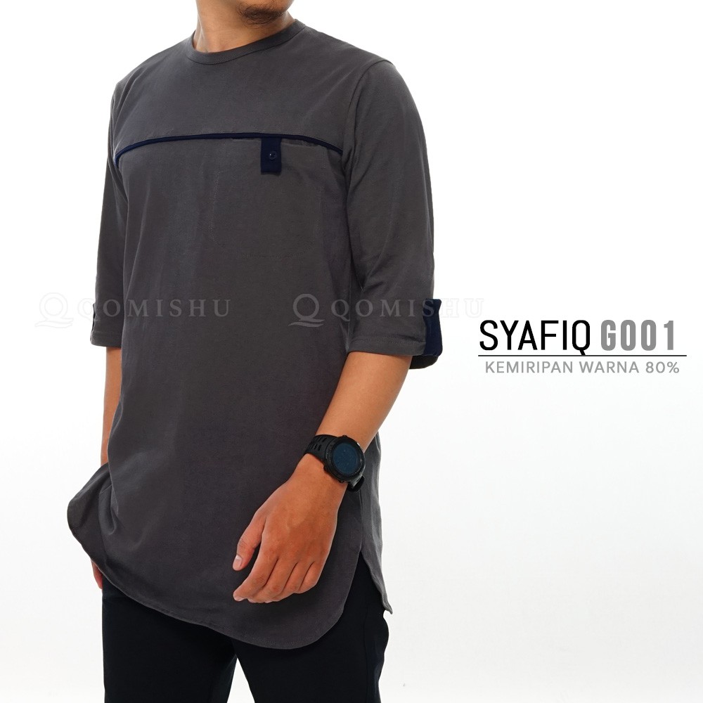 QOMISHU Kurta Basic Kaos Katun Combed SYAFIQ