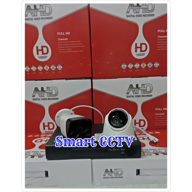 PROMO PAKET CCTV FULL HD 4MP 4CHANEL (2CMERA) Komplit tinggal pasang