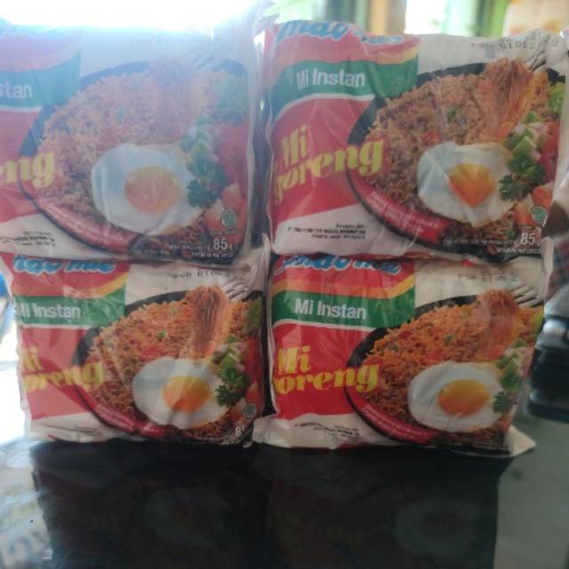 

Indomie goreng 85 gram (isi 5 bks)
