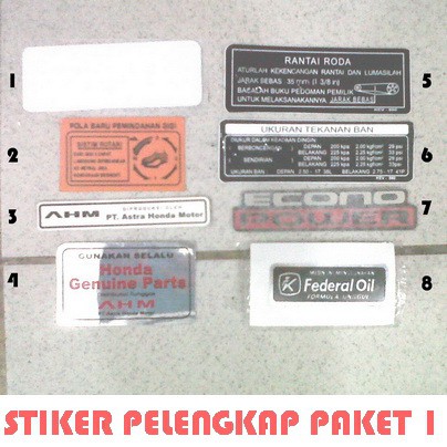 

STIKER PELENGKAP PAKET 1