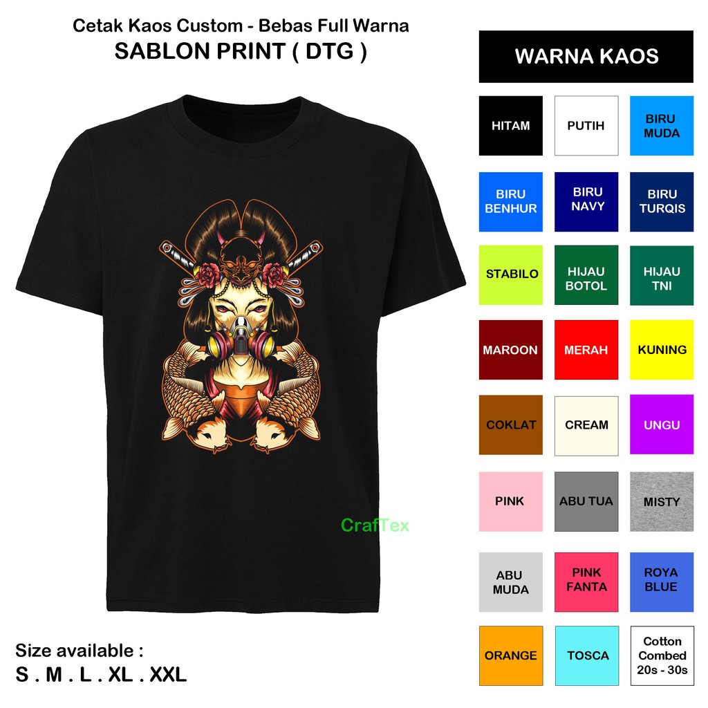 cetak kaos sablon custom satuan print DTG Shopee Indonesia cetak kaos sablon custom satuan print DTG Shopee Indonesia