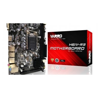 Motherboard Varro h61v-r3 micro atx lga 1155 Intel h61 ddr3 hdmi vga rj45 usb mic audio - mainboard