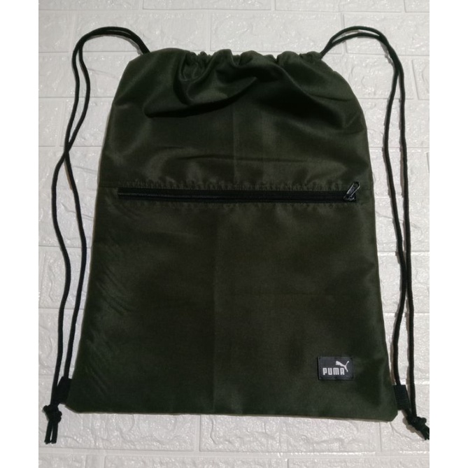 TAS SERUT POLOS HIJAU ARMY/STRING BAG RANSEL SERUT/GYMSACK