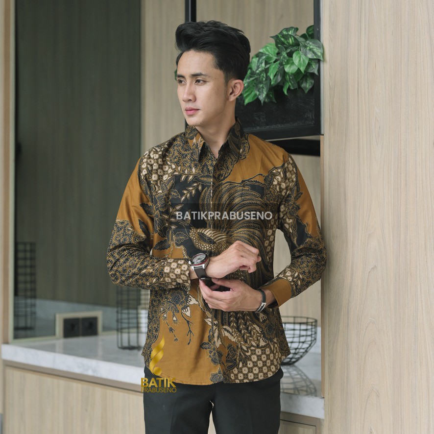 PRABUSENO // Cendrawasih Mas Batik Pria Kemeja Batik Lengan Panjang pendek Baju Kerja Kantoran 
Atas