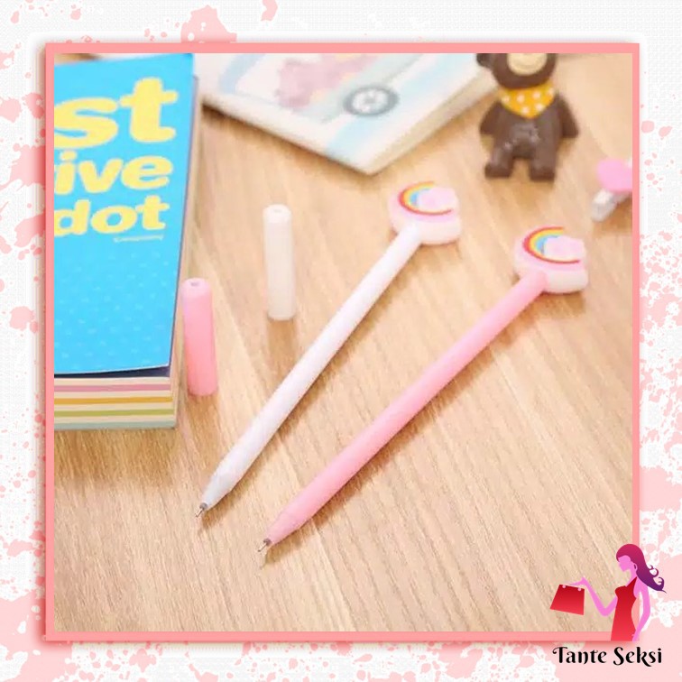 

PULPEN KARAKTER PELANGI CUTE TINTA GEL BLACK 0.38MM RAINBOW PAW PULPEN LUCU