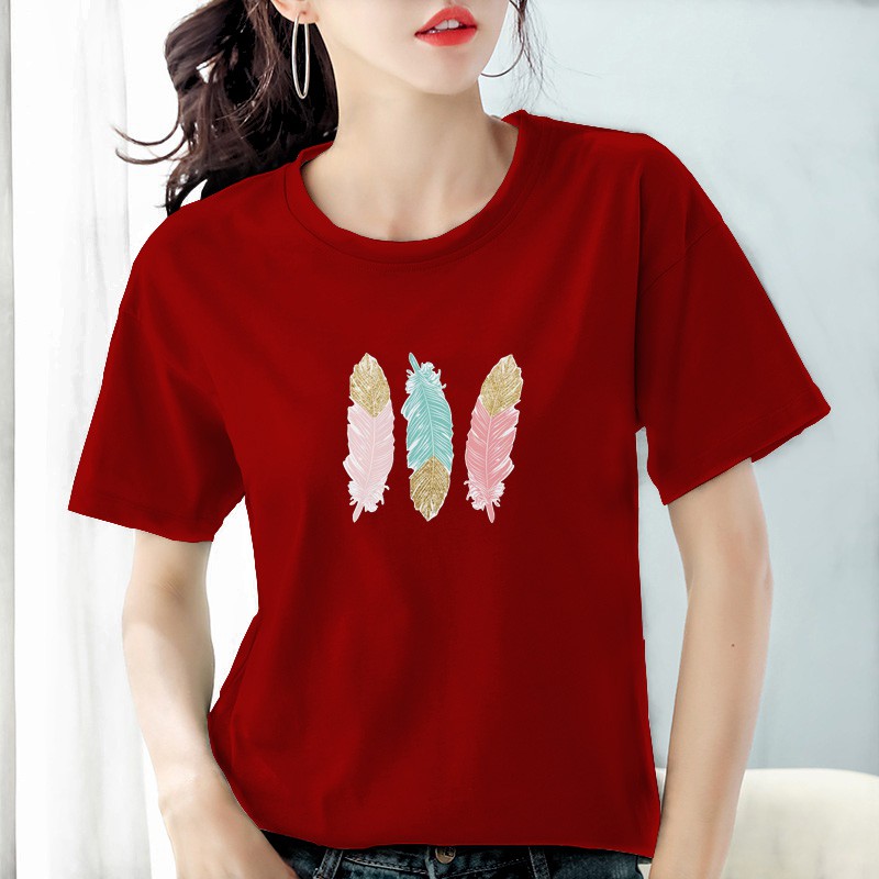 Kaos wanita cotton combed 30s / Baju wanita cotton combed  / Kaos polos wanita lengan pendek Bee106