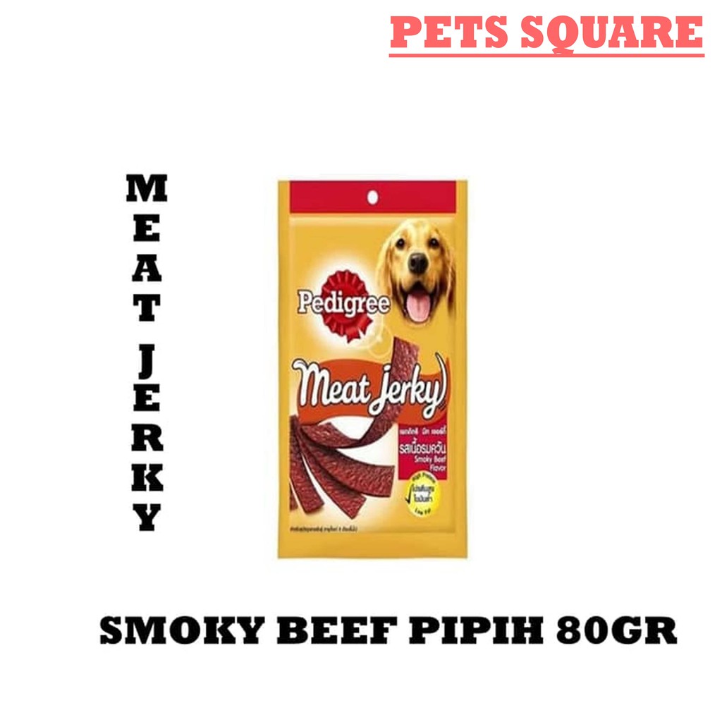 PEDIGREE MEAT JERKY STRAP SMOKY BEEF 80GR