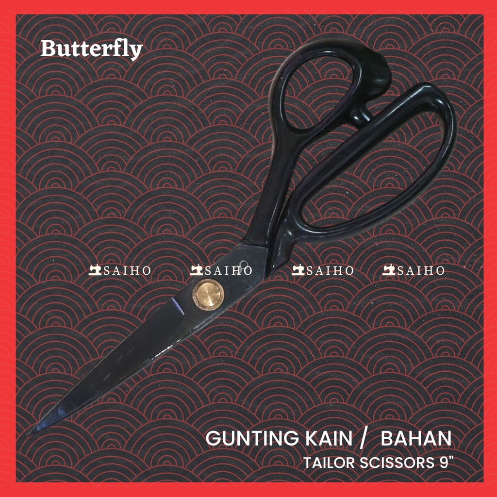 [Butterfly] Gunting Kain / Bahan Tailor Scissors 9&quot;