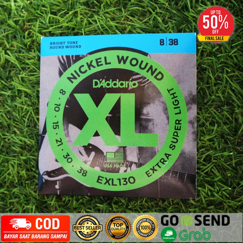 Senar Gitar Elektrik D'addario Daddario EXL110 EXL120 EXL130 1 Set