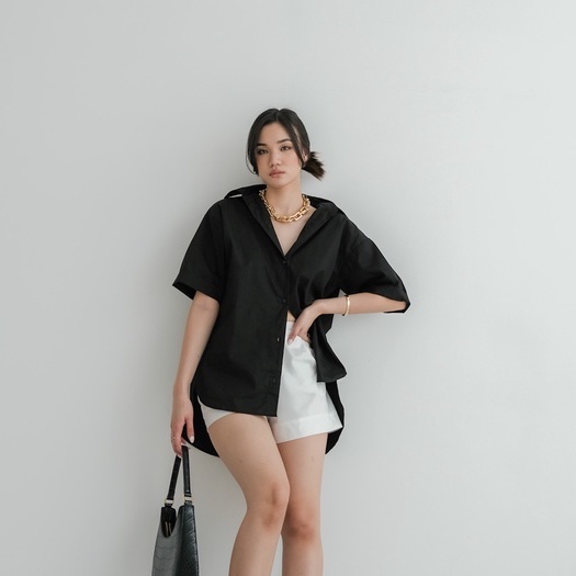 [TAVIA] ELLA BLOUSE / KEMEJA WANITA OVERSIZED / ATASAN / TOP