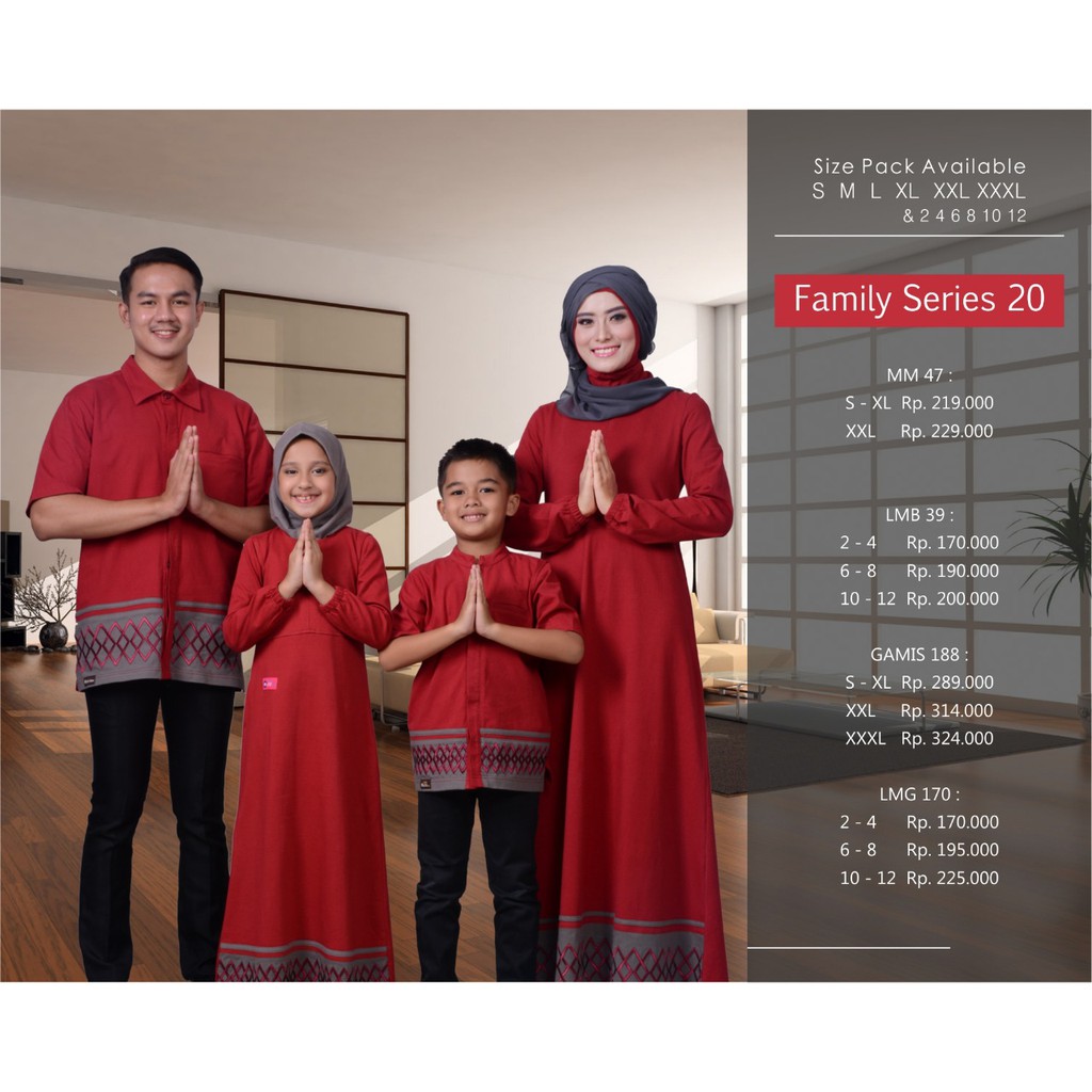 Baju Muslim Mutif Sarimbit - Family Series 20