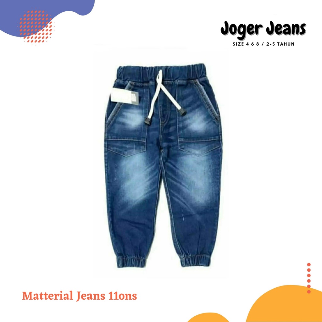 Jogger Jeans Jins Anak 2 - 5 Tahun CM2