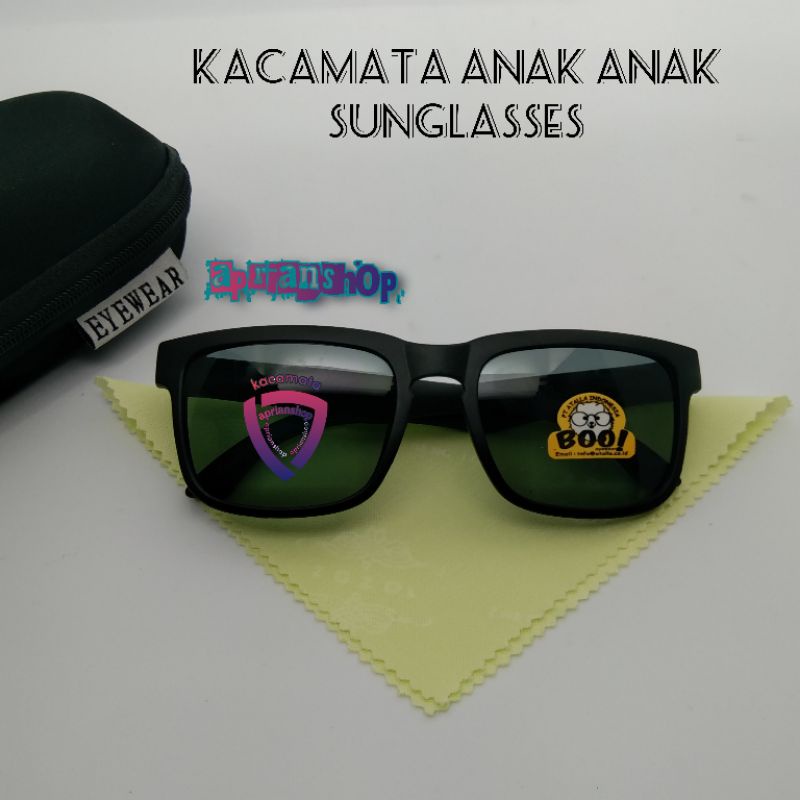 kacamata fashion anak sunglasses hitam kotak cewek dan cowok