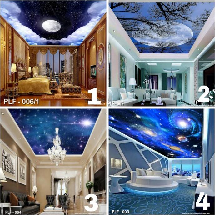 WALLPAPER 3D WALLPAPER CUSTOM WALLPAPER PLAFON LANGIT MALAM Terbaru