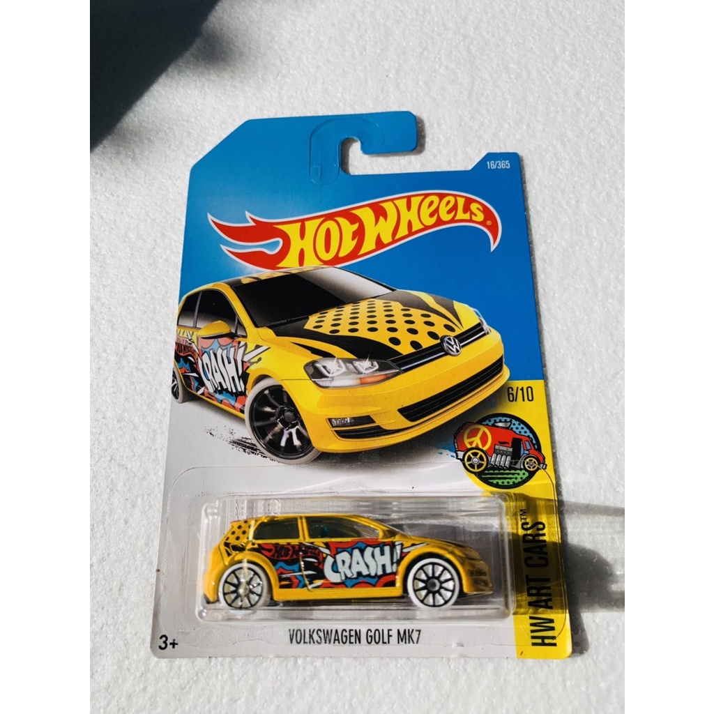 HOTWHEELS HOT WHEELS VOLKSWAGEN GOLF MK7 KUNING HW ART CARS DIECAST MINIATUR MOBIL MAINAN MOBILAN AN